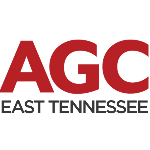 Logo of AGC East Tennessee in red and black text.